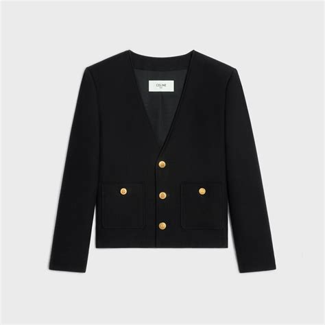 celine chasseur|CHASSEUR JACKET IN CASHMERE FLANNEL .